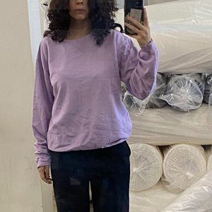 All Pima Apparel crewneck sweater in purple